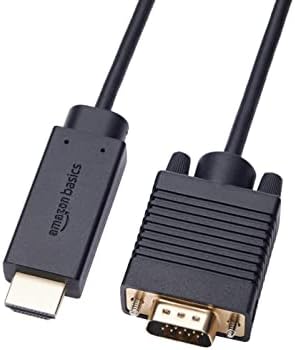 Amazon Basics Câble HDMI vers VGA unidirectionnel, plaqué or, 6 pieds, noir
 Fiche Technique et Prix au Maroc