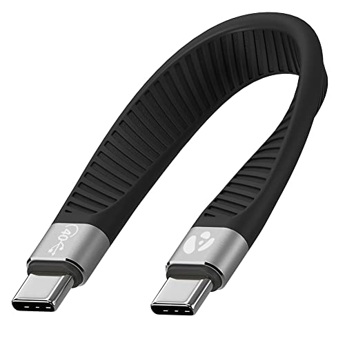 Câble USB4 court Afterplug [40Gbps, 5 inch]Chargeur USB-C vers USB C 240 W pour SSD externe, MacBook Pro/Air, iPad Pro, iPhone 15, Plus, Pro, Pro Max, Nintendo Switch, Power Bank
 Fiche Technique et Prix au Maroc