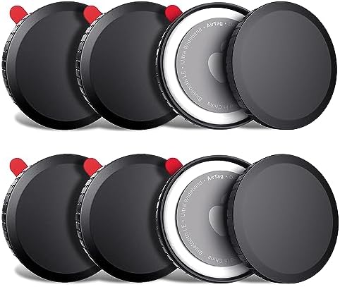 Yurblax Etui Airtag Étanche, Lot de 6 Protection Porte Airtag avec Superkleber, Antichoc et Caché Coque Airtag pour Vélo, Drone, Skis, Bagages, Noir
 Avis, Fiche Technique et Prix au Maroc