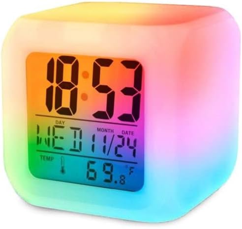 Setty Réveil numerique à Piles pour Enfants Femmes Hommes Senior lumière colorée Horloge Digitale LED décoration de Chambre Lumineux Grand Chiffre Puissant
 Avis, Fiche Technique et Prix au Maroc