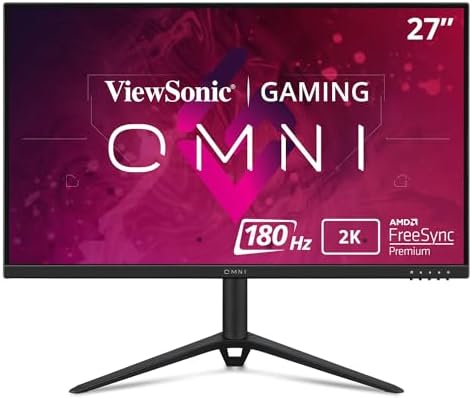 ViewSonic Omni VX2728J-2K Moniteur de jeu 27 pouces 1440p 180 Hz 0,5 ms IPS avec FreeSync Premium, ergonomie avancée, HDMI et DisplayPort
 Fiche Technique et Prix au Maroc