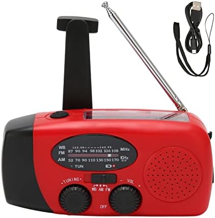 Atyhao Radios à manivelle - Radio portable d'urgence avec lampe de poche d'urgence pour les urgences en extérieur
 Avis, Fiche Technique et Prix au Maroc