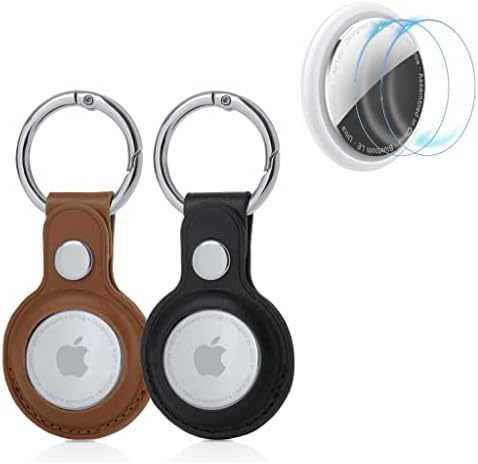 RECKNEY AirTag Lot de 2 porte-clés de protection en cuir synthétique pour Apple Air tags avec support Airtag Compatible avec Apple New AirTag (multicolore)
 Avis, Fiche Technique et Prix au Maroc