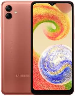SAMSUNG Galaxy A04 (SM-A045F/DS) Double SIM, 32 Go + 3 Go, GSM débloqué en usine, version internationale (chargeur de voiture rapide) – Aucune garantie – (Cuivre)
 Fiche Technique et Prix au Maroc