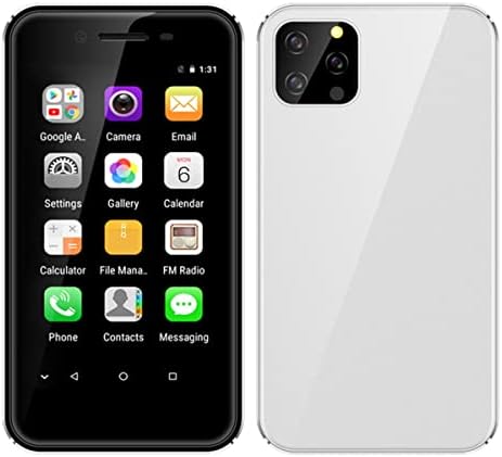 i14 Mini Smartphone 3,0 pouces Écran d'affichage Android 8.1 Quad Core Dual SIM 2 Go de RAM 32 Go ROM 1100 mAh 5,0 MP avec Google Play Store Whatsapp Backup Cellphone (Blanc)
 Fiche Technique et Prix au Maroc