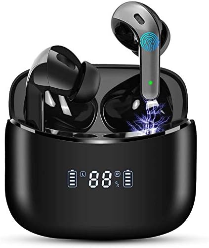 Prtukyt Écouteurs Bluetooth 5 sans Fil Stéréo Oreillette Bluetooth et Écran LCD IPX7 Contrôle Tactile,40H d’Autonomie Boitier Microphones Intégrés, USB-C Charge Rapide pour Le Sport/Voyage （Noir）
 Avis, Fiche Technique et Prix au Maroc