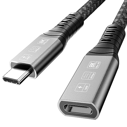 ConnBull Câble d'extension Thunderbolt 4 100 W compatible avec Thunderbolt 3/4, 40 Gbit/s, USB C 4.0, prise en charge de charge 100 W/vidéo 8K à 60 Hz, USB3.1/3.2, 2,62 pieds
 Fiche Technique et Prix au Maroc