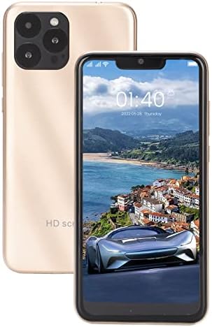 Téléphone portable débloqué IP13 Pro Max, écran HD 6,1 pouces, 32 Go, double carte SIM, smartphone débloqué en usine avec reconnaissance faciale, pour Android 6, longue veille 2800 mAh, avec casque, étui de téléphone (or)
 Fiche Technique et Prix au Maroc