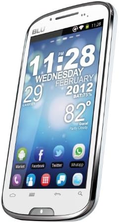 BLU Studio 5.3 D510 Téléphone GSM débloqué avec double SIM, système d'exploitation Android 2.3, écran tactile, appareil photo 5MP, GPS, Wi-Fi, Bluetooth, radio FM et emplacement microSD - Blanc
 Fiche Technique et Prix au Maroc