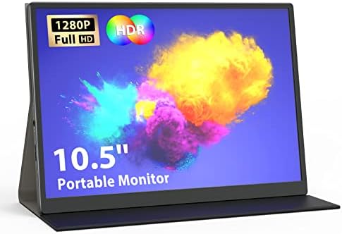 Miktver Moniteur portable 10,5 pouces FHD 1920 x 1280 IPS 100 % SRGB Petit moniteur pour ordinateur PC Téléphone Mac Xbox PS4, USB C HDMI Moniteur de jeu Écran IPS ultra fin avec Smart Cover
 Fiche Technique et Prix au Maroc