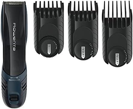 ‎Rowenta Airforce Ultimate Tondeuse cheveux et barbe, Système d'aspiration intégré, Mini tondeuse précision, Fonction mini aspirateur, 2 peignes cheveux, 1 peigne barbe TN9320F0
 Avis, Fiche Technique et Prix au Maroc