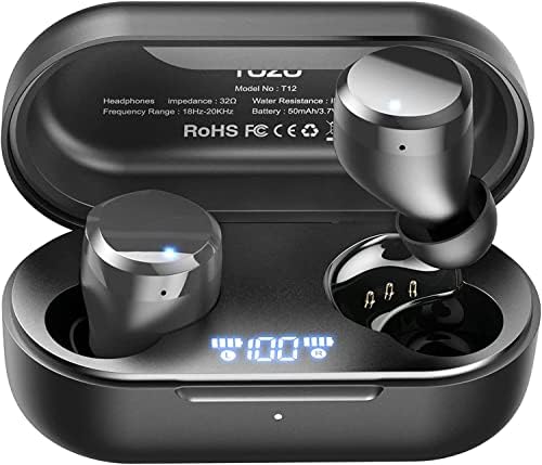 TOZO T12 Ecouteurs Bluetooth sans Fil, Casque Bluetooth sans Fil avec Contrôle Tactile, Digital Intelligence LED Display, IPX8 Etanches, Microphone Intégré, 34 Heures Durée de Lecture, Sport Écouteur
 Avis, Fiche Technique et Prix au Maroc