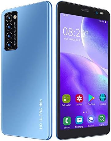 Hilitand Smartphone 5,45 pouces, téléphones portables débloqués plein écran HD, pour téléphone intelligent Android 4.4.2 avec empreinte digitale faciale, 512 Mo/4 Go, téléphone portable avec caméra HD, batterie 1500 mAh, extension 128 Go (Bleu)
 Fiche Technique et Prix au Maroc