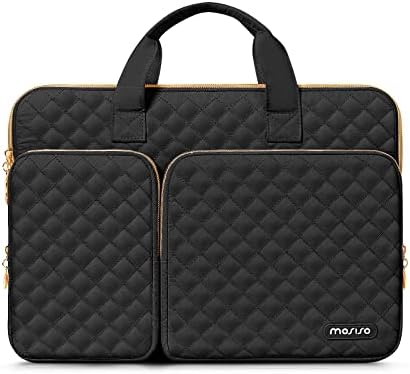 MOSISO Housse de protection 360 pour ordinateur portable compatible avec MacBook Air/Pro, ordinateur portable 13-13,3", compatible avec MacBook Pro 14" 2023-2021 M2 M1, sac matelassé carré avec 2 poches, poignée et ceinture, noir
 Fiche Technique et Prix au Maroc