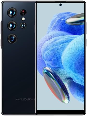 ExAchat Téléphones portables débloqués 5G, 6 Go + 256 Go, Android 13, écran 7.3 FHD+, taux de rafraîchissement de 120 Hz, triple caméra 64 MP, téléphone portable double SIM 7 300 mAh avec casque/stylo/GPS/Face ID
 Fiche Technique et Prix au Maroc