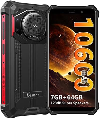FOSSiBOT Smartphone robuste, batterie 10 600 mAh, téléphone portable robuste, haut-parleur le plus puissant de 123 dB, téléphone débloqué 7 + 64 Go, 5,45" HD + smartphone robuste débloqué, téléphone étanche IP68, Android 12, appareil photo 24 + 8 MP OTG F101
 Fiche Technique et Prix au Maroc