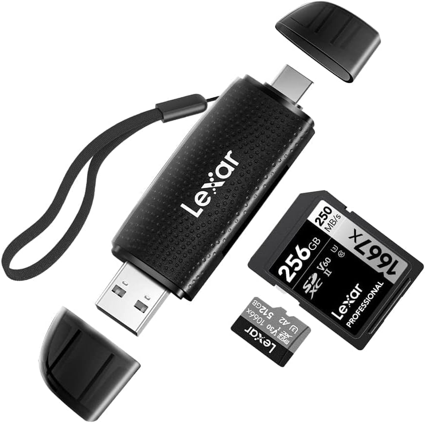 Lexar RW310 Lecteur de Carte, jusqu'à 170 Mo/s Vitesse, 2 en 1 USB C USB 3.2 Gen 1 OTG Lecteur de Carte Mémoire pour Adaptateur de Lecteur de Carte SD/Micro SD/SDHC/SDXC
 Avis, Fiche Technique et Prix au Maroc