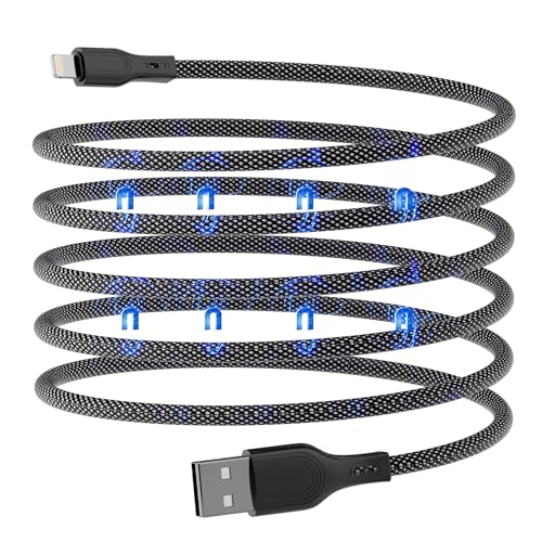 Magtame Câble USB-A vers Lightning magnétique, câble de charge rapide certifié MFI compatible avec iPhone 14 Plus 14 14 Pro Max/ 13 13 Pro 1213 12 11 Pro Max/XR XS X/8/7/6 Plus SE iPad et plus (noir)
 Fiche Technique et Prix au Maroc
