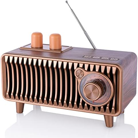CYBORIS Radio Bluetooth Rétro, en Bois de Noyer, avec Radio FM Vintage, 20W Enceinte Portable avec Fonction Lecteur de Musique U Disk/TF Card/Aux pour la Maison et Le Bureau.
 Avis, Fiche Technique et Prix au Maroc