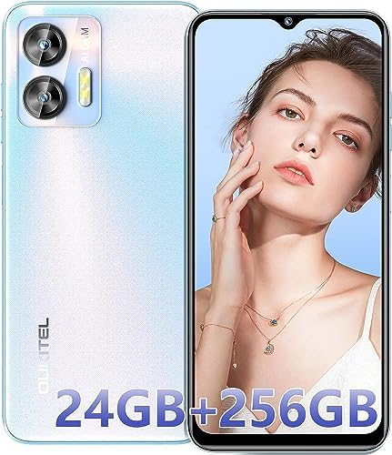 OUKITEL C35 Téléphone portable débloqué, 12 Go de RAM + 256 Go de ROM, smartphone à écran HD de 6,56" avec batterie de 5150 mAh, appareil photo 50 MP + 8 MP, téléphone 4G double SIM Android 13 (bleu)
 Fiche Technique et Prix au Maroc