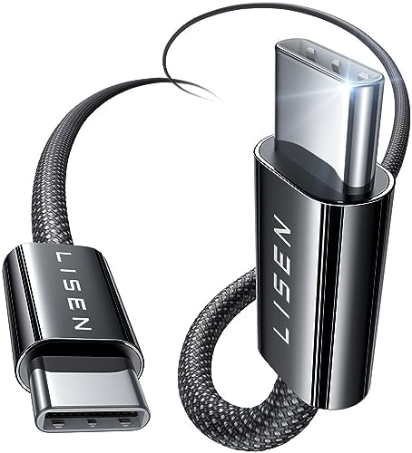 Câble de chargeur LISEN 240W USB C vers USB C pour iPhone 15/MacBook Pro/Air [10ft/2 Pack]Câble de charge rapide USBC vers USBC pour iPhone 15/Pro/Plus/Pro Max/iPad Pro/Air, cordon de type C pour Samsung Galaxy S23
 Fiche Technique et Prix au Maroc