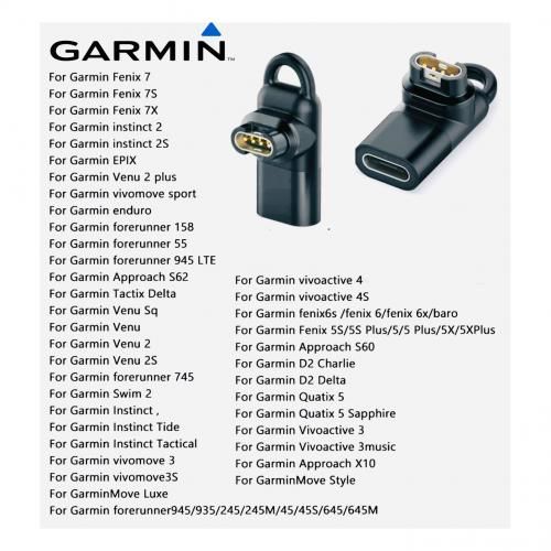 Adaptateur de chargeur Portable de Type C, pour montre intelligente Garmin
 Fiche Technique et Prix au Maroc