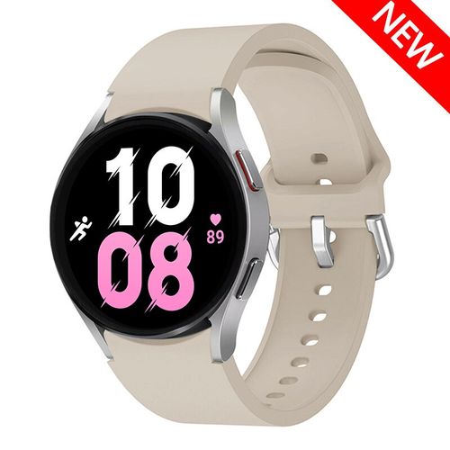 Bracelet de rechange en silicone 20mm Beige pour Samsung Galaxy Watch 4/5 40/44mm / Watch 4 Classic 42/46mm
 Fiche Technique et Prix au Maroc