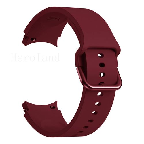 Bracelet de rechange en silicone 20mm Vin rouge pour Samsung Galaxy Watch 4/5 40/44mm / Watch 4 Classic 42/46mm
 Fiche Technique et Prix au Maroc