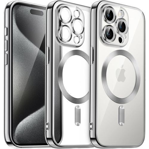 Case Pochette IPhone 15 pro max transparent MagSaf anti-collision -gray
 Fiche Technique et Prix au Maroc