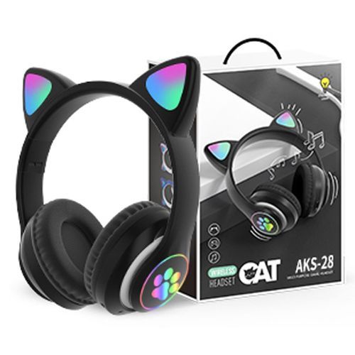 Casque Bluetooth Sans Fil Oreil de Chats couleur pour Enfants et Filles - Noir
 Fiche Technique et Prix au Maroc