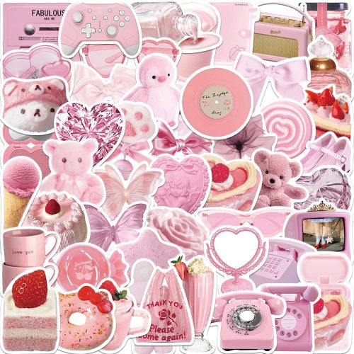 Cute Pink Kids Sticker Aesthetic Toys INS Style Kawaii Bear Decals For Girls DIY Stationery Phone Laptop lot/30 pcs
 Fiche Technique et Prix au Maroc