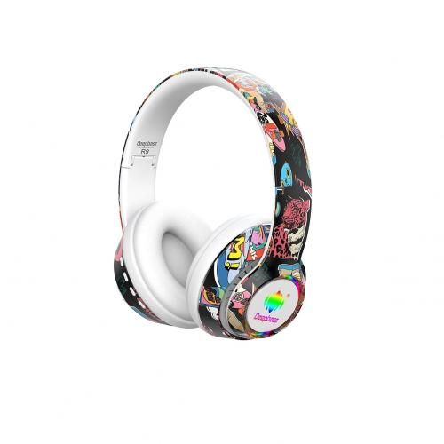 Deep Bass R9 ecouteurs casque Bluetooth V5.0+EDR sans fil HandsFree Music-TSuppor TF Card-FM-Audio input
 Fiche Technique et Prix au Maroc