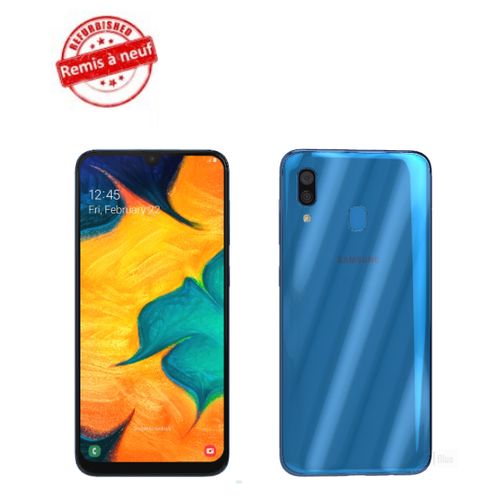 Samsung Galaxy A30 + Chargeur  inclus - 6,4" - 4Go RAM - 64Go ROM - SIM 1 - Remis à neuf
 Fiche Technique et Prix au Maroc
