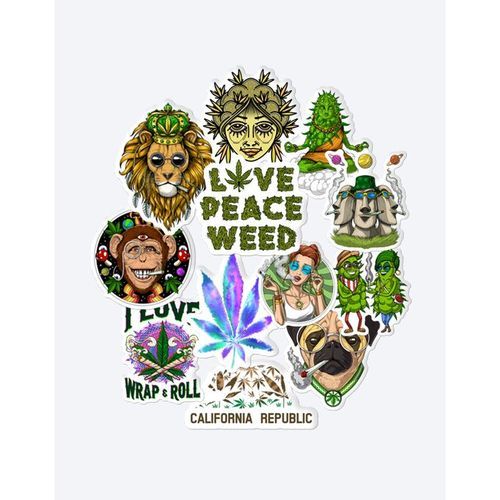 Stickers WEED (12pièces) Décoration PC Portable - autocollant
 Fiche Technique et Prix au Maroc