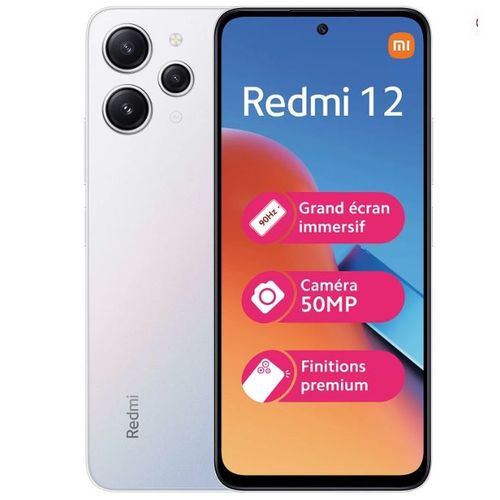 XIAOMI Redmi 12 Amoled 6,79″ (8Go, 128Go) MediaTEK HELIO G88 - 50MP- SILVER
 Fiche Technique et Prix au Maroc