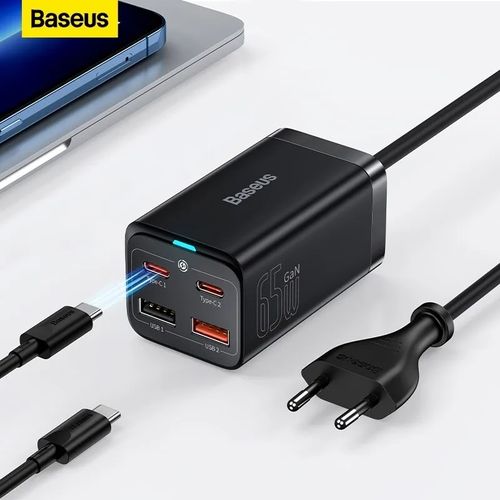 Baseus Fast Gan 3 Pro Chargeur 65W Quick Charge pour ordinateur portable et de bureau
 Fiche Technique et Prix au Maroc