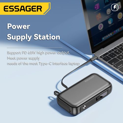 Essager Power Bank 15000mAh 65W Charge Ultra rapide Pour Pc Portable Macbook
 Fiche Technique et Prix au Maroc