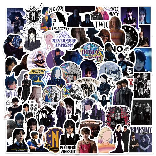 stickers Popular Horror TV Series Wednesday Addams phone Laptop Skateboard lot/30 pcs
 Fiche Technique et Prix au Maroc