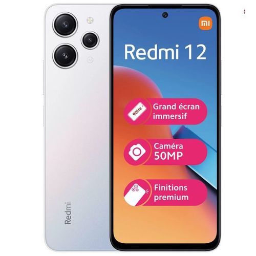 XIAOMI Redmi 12 Amoled 6,79″ (8Go, 256Go) MediaTEK HELIO G88 - 50MP- SILVER
 Fiche Technique et Prix au Maroc