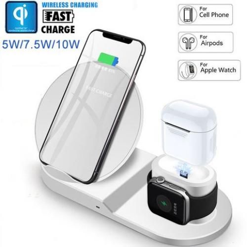 Dock Station Fast charge 3 en 1 pour AirPods iWatch iPhone et Samsung
 Fiche Technique et Prix au Maroc
