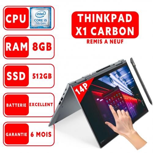 Lenovo Notebook ThinkPad X1 YOGA i5–7300U-8Go-512Go SSD-TACTILE-REMIS A NEUF
 Fiche Technique et Prix au Maroc