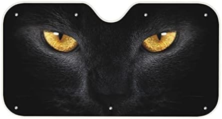 Pare-soleil pliable pour pare-brise de voiture en forme d'yeux de chat noirs amusants pour femme - Bloque les rayons UV - Pour garder votre véhicule au frais (139,7 x 76,2 cm)
 Fiche Technique et Prix au Maroc