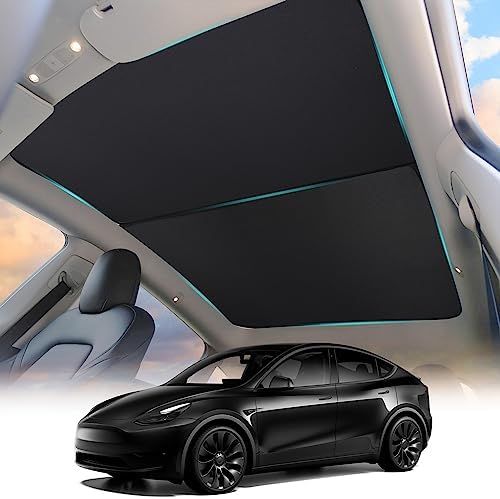NBXPOW Pare-soleil de toit Tesla Model Y Isolation de fenêtre de toit Pare-soleil UV Pare-soleil pliable avec sac de rangement Accessoires Tesla Model Y 2020-2023
 Fiche Technique et Prix au Maroc