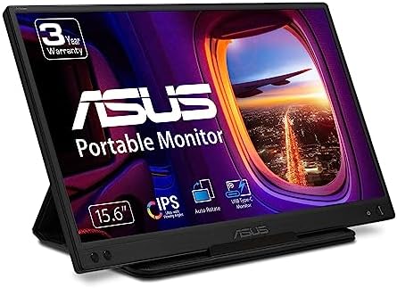 Moniteur USB portable ASUS ZenScreen 15,6" 1080P (MB166C) - Full HD, IPS, USB Type-C, alimenté par USB, Eye Care, montable sur trépied, surface antireflet, manchon de protection, garantie 3 ans, 8,9" x 14,2 "x0,5"
 Fiche Technique et Prix au Maroc
