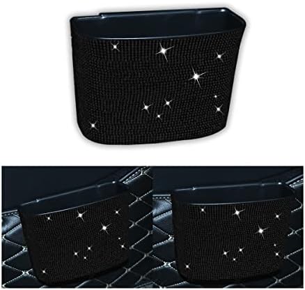 Poubelle de voiture, poubelle scintillante pour automobile, corbeille à déchets suspendue avec strass étincelants, mini poubelle portable, accessoires de stockage de litière de véhicule, bureau, cuisine, maison (noir)
 Fiche Technique et Prix au Maroc