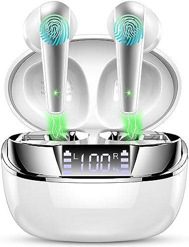 Écouteurs sans fil, écouteurs Bluetooth 5.3 nouveaux écouteurs stéréo basses écouteurs antibruit avec 4 micro ENC, écouteurs Bluetooth intra-auriculaires USB-C affichage LED IP7 étanche sport pour Android iOS uaue
 Avis, Fiche Technique et Prix au Maroc