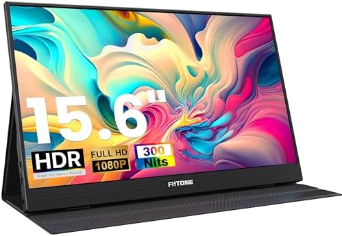 Moniteur portable FitTONE, moniteur d'ordinateur portable FHD 15,6 pouces 1080P, moniteur de jeu IPS HDR avec 2 * USB-C et HDMI pour ordinateur portable/PC/MAC/Xbox/PS/téléphone
 Fiche Technique et Prix au Maroc