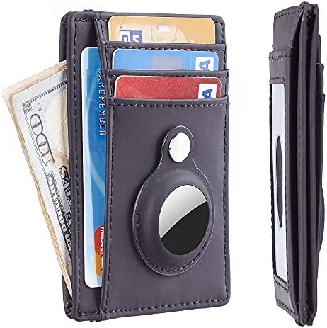 Hawanik Air Tag Wallet Case Holder - Porte-cartes portefeuille mince et minimaliste pour AirTag Crazy Horse
 Avis, Fiche Technique et Prix au Maroc