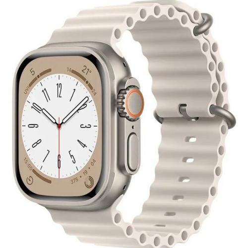 Band Replacement Strap Compatible with Apple Watch Série 1 à 8, SE et Ultra, taille:42/44/45/49MM, beige white
 Fiche Technique et Prix au Maroc