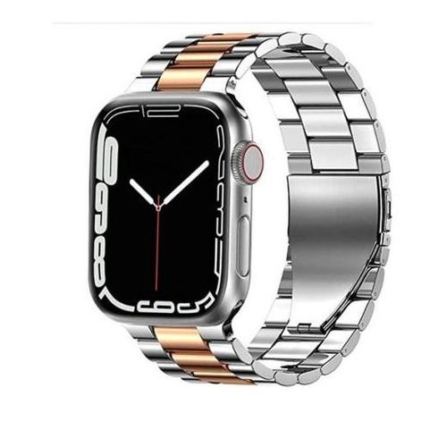 Bracelet Pour apple watch 42 44 45 mm, Acier inoxydable, pour apple watch Serie 8 7 6 5 4 3 2 SE
 Fiche Technique et Prix au Maroc